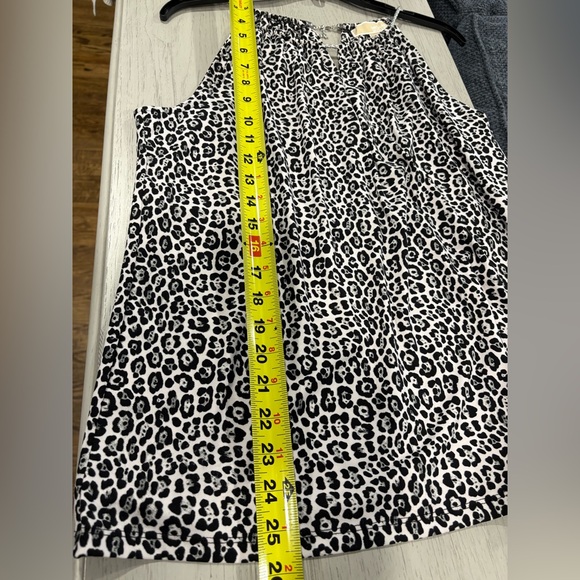 Michael Kors Black and White Leopard Print Blouse - Picture 7 of 12